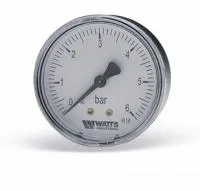 Манометр аксиальный MAL (F+R100), подключение сзади, Watts