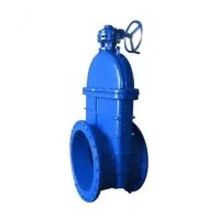 Задвижка чугун 30ч539р аналог МЗВ обрезиненный клин c гайкой Ду 800 Ру10/16 Тмакс=120C фл с редуктором