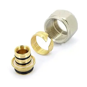 Соединитель обжимной для металлопластиковых и полиэтиленовых труб 2,0 Соединитель обжимной для металлопластиковых и полиэтиленовых труб 2,0