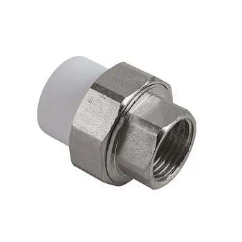 Муфта PPR комбинированная, разъемная, с внутренней резьбой Муфта PPR комбинированная, разъемная, с внутренней резьбой