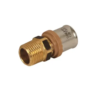 Переход-пресс с наружной резьбой латунный В Москве