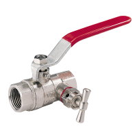 Кран шаровой BS1143P ВР/BP с дренажом и рукояткой, Tecofi