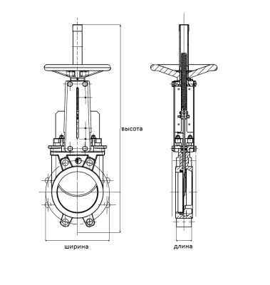Шиберная задвижка VG6400 со штурвалом, Tecofi В Москве