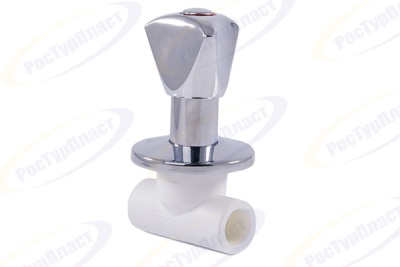 Вентиль PPR с хромированной ручкой, RTP (РосТурПласт) В Москве